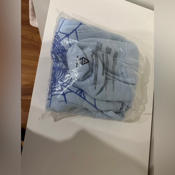 Sp5der Sky Blue Hoodie Size M - Picture 4 of 4